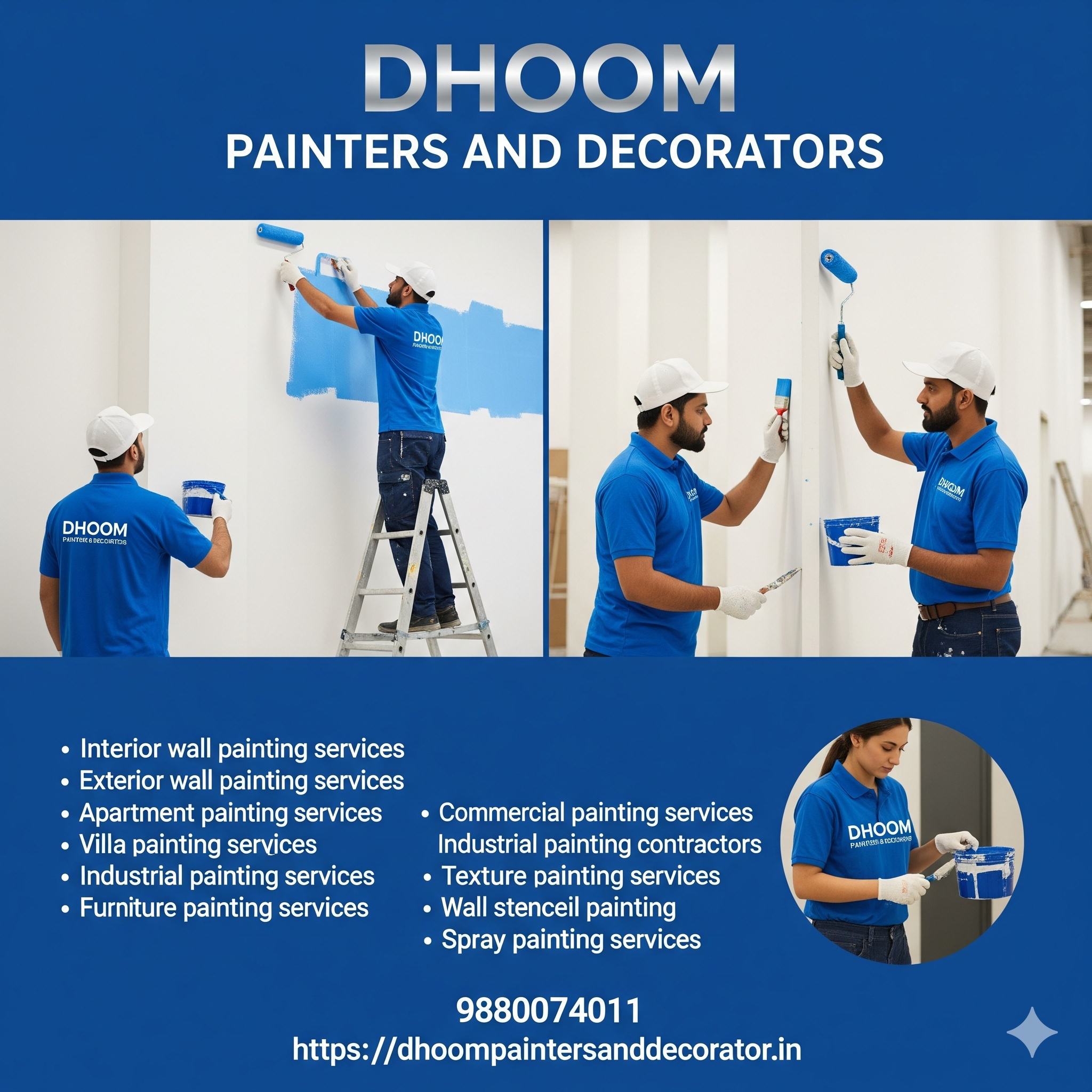 Budget-friendly wall painting service for rental homes